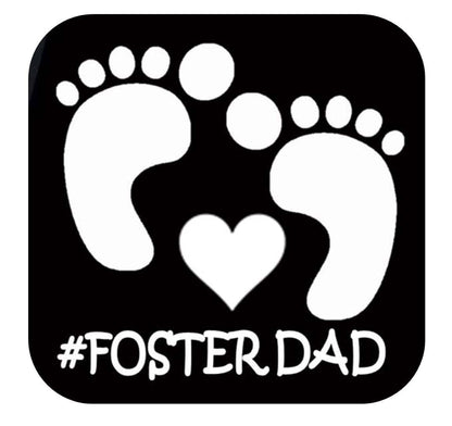 EZ-STIK Foster Dad Baby Feet Sticker TP 404 Vinyl 6" Decal Adoption Adopt Parent mom