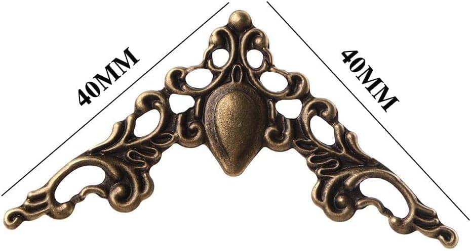 30 Pcs Antique Bronze Decorative Corner Protectors For Frames Boxes Albums