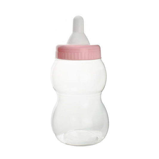 Firefly Imports Jumbo Milk Baby Bottle Coin Bank, 13-inch, Light Pink, Plastic Container for Baby Shower Game Favor