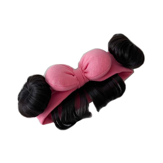 SZYDD Baby Bangs Headband Fashionable Bun Hairpieces Solid Headwear Girls Hair Accessories for Newborns and Baby bun