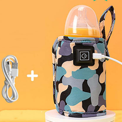 Lizusidtsy USB Milk Warmer Travel Insulated Bag with 3 Temperature Settings, Fiber Cloth, 30x13.5cm