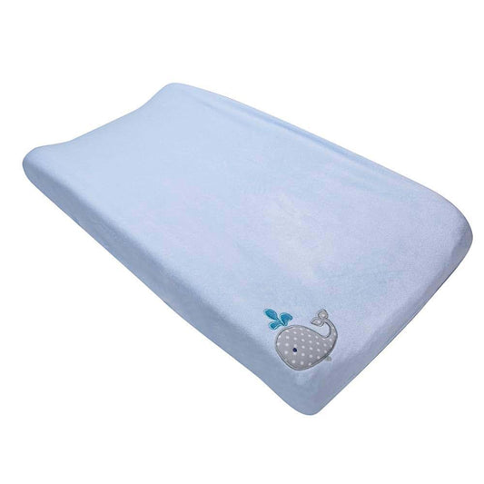 CribMATE Coral Velvet Nursery Diaper Changing Table Cover Baby Girl Baby Boy Diaper Changing Pad Cover 1PC (Light Blue