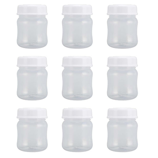 BAXYADEX 9pcs 90ml Wide Neck Breastmilk Storage Bottle, Reusable Breastmilk Collection Container, Food Grade Plastic