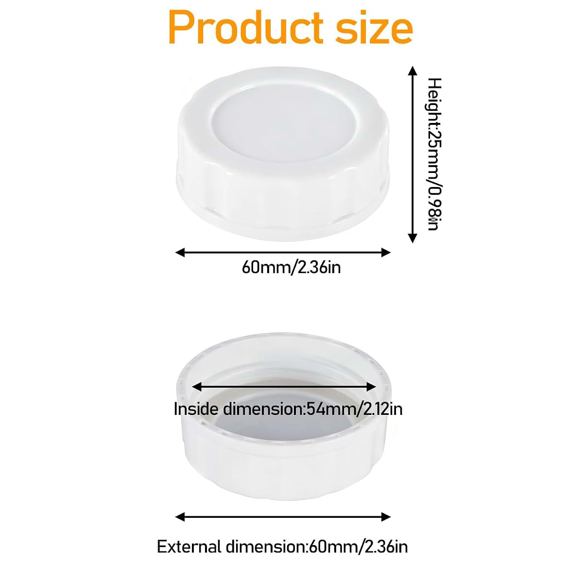 XTSWFC 8Pack Baby Bottle Caps for Pigeon Bottles, Travel and Storage Bottle Lids Replacement, Soft & Safe Bottle Lid (photo 2)