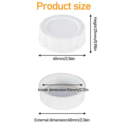 XTSWFC 8Pack Baby Bottle Caps for Pigeon Bottles, Travel and Storage Bottle Lids Replacement, Soft & Safe Bottle Lid (photo 2)