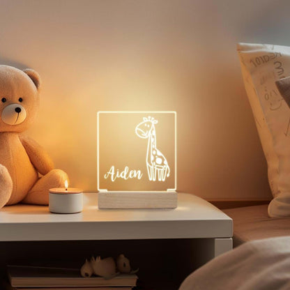 With Love From Julie Personalized Night Light for Kids Girls Boys Customized Gifts for Baby Custom Nursery Lamp Bedroom (photo 3)