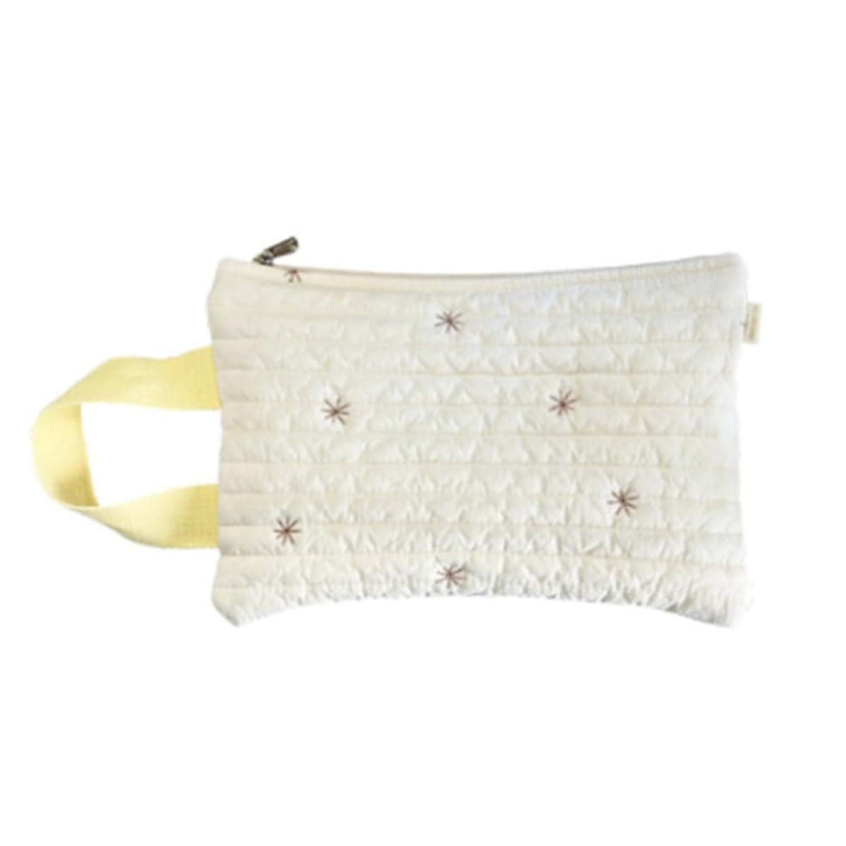 LOXGO Baby Wipe Pouch Dispenser Refillable Holder Reusable Embroidery Quilting Cotton Wet Container Portable Diaper Bag