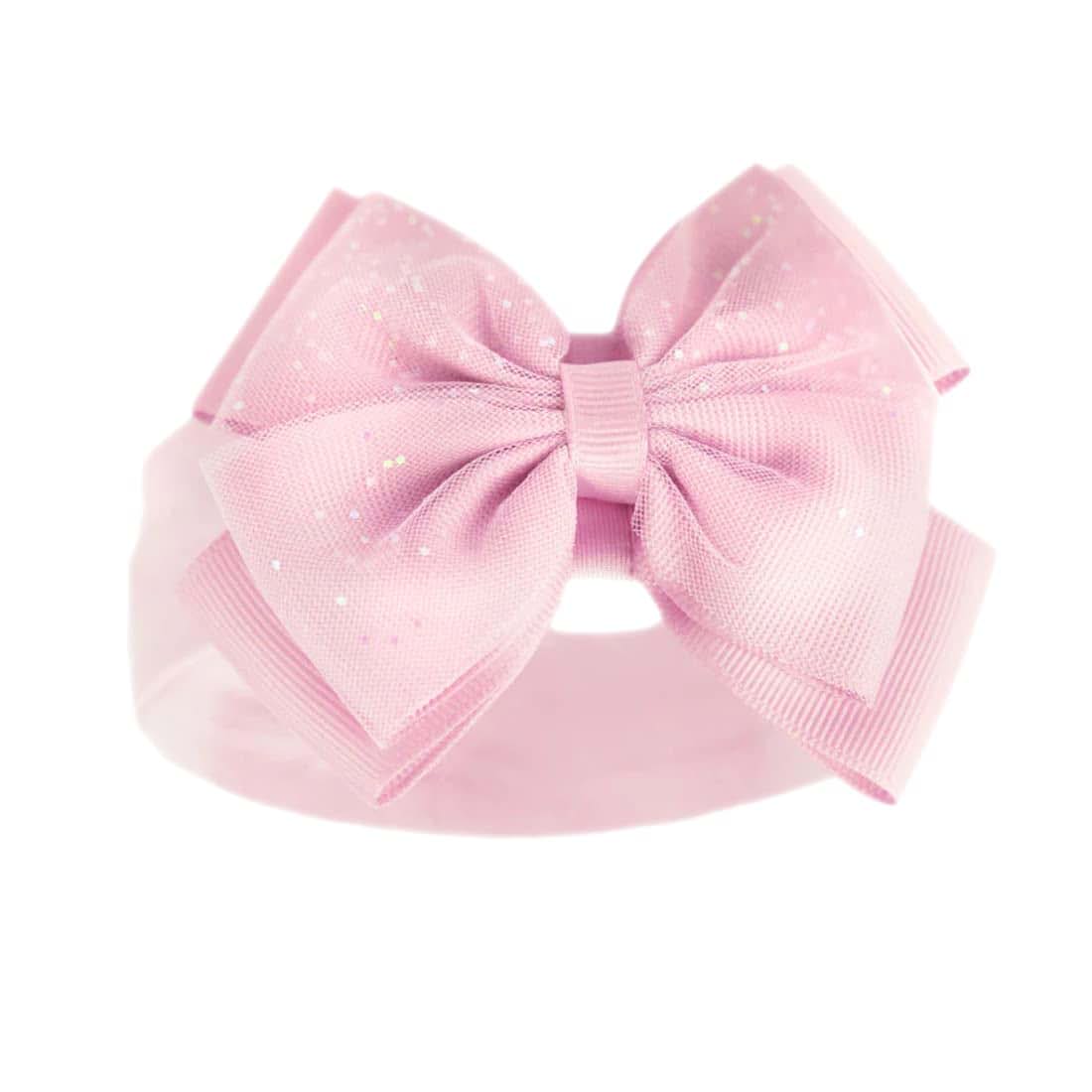 Gum & Berries Baby Girls Headband Sparkle Glitter Bow Pink Newborn-12 Months