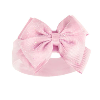 Gum & Berries Baby Girls Headband Sparkle Glitter Bow Pink Newborn-12 Months
