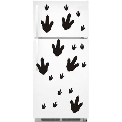 Dinosaur Footprint Wall Decals Set - Removable Vinyl Tracks for Kids Room Decor