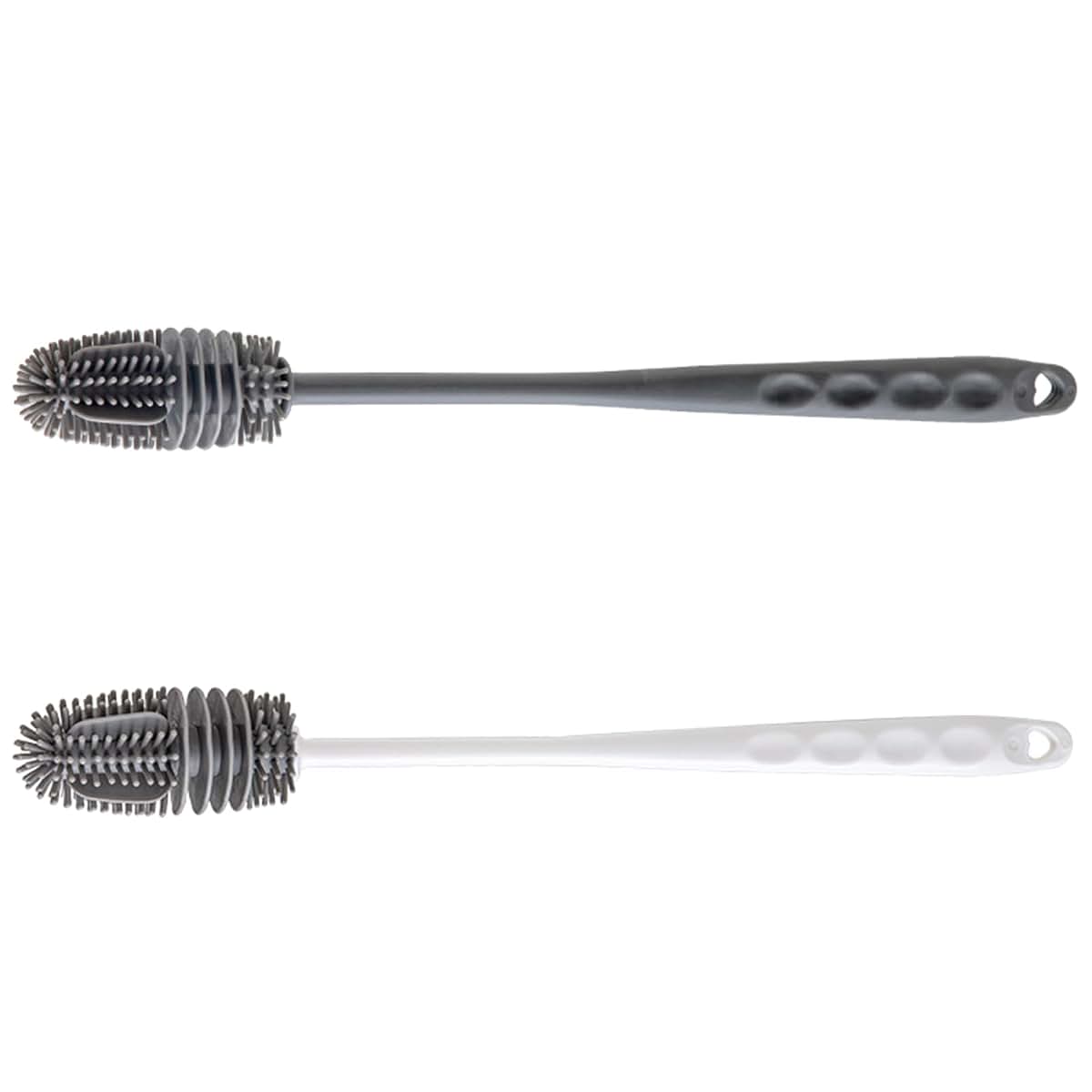 BabyOneStop Reusable Silicone Bottle Brush for Sports and Baby Bottles, 2-Pack, 28cm