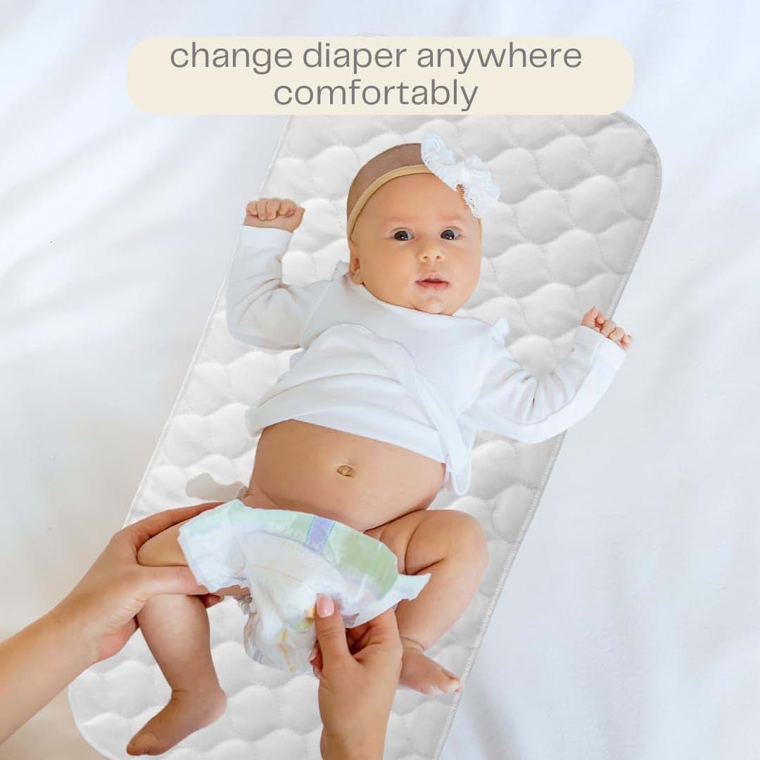 LegacyHOME Waterproof Changing Pad Liners, 2 Pack Thicker Quilted Changing Pad Cover Liner Quick Change Two Pack, 13" x (photo 2)