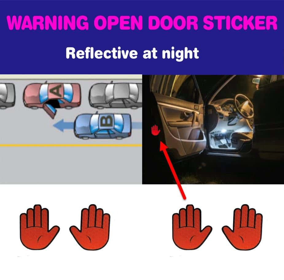 Canel Baby On Board Sticker and Reflective Open Door Sign Set