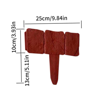 YLHHWVY 10Pcs Black Plant Border Stone Effect Lawn Edging Plastic Garden Palisade Fence Plant Border for Flower Bed