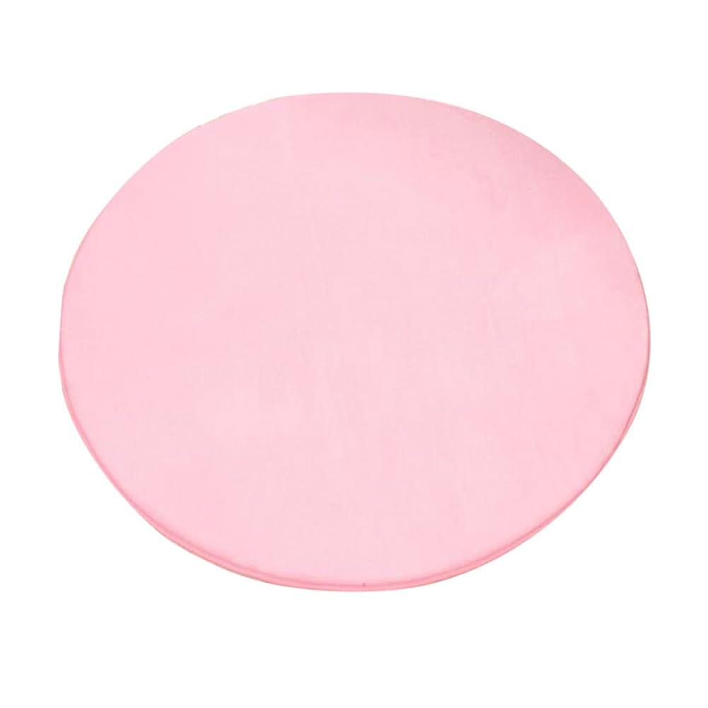 Missingift Round Play Mat for Kids - 40 Inch Pink Circular Rug for Play Tent Rooms (Pink 100cm)