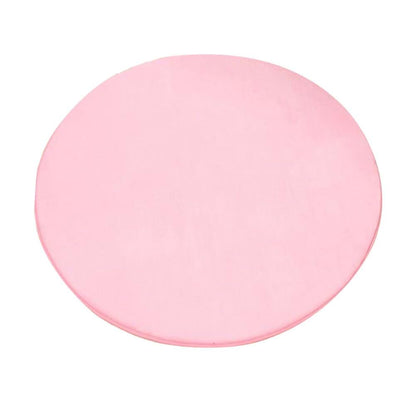 Missingift Round Play Mat for Kids - 40 Inch Pink Circular Rug for Play Tent Rooms (Pink 100cm)