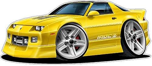 FatCat Wall Graphics Vintage Camaro IROC Wall Decal Yellow