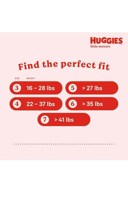 Huggies Little Movers Perfect Fitting Diapers Size 5