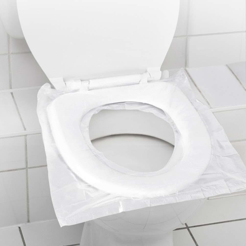 BabyOneStop Disposable Toilet Seat Covers, Skid Resistant Waterproof Film, 50 Pack