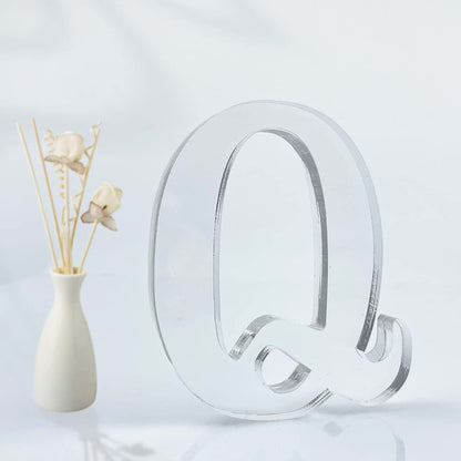 WOODOUNAI 4 Inch Designable Acrylic Unfinished Acrylic Letters for Wall Decor Decorative Standing Letters Slices Sign