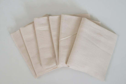 Buttons Diapers Buttons Unbleached Organic Cotton Birdseye Flat Diapers - 6 Pack