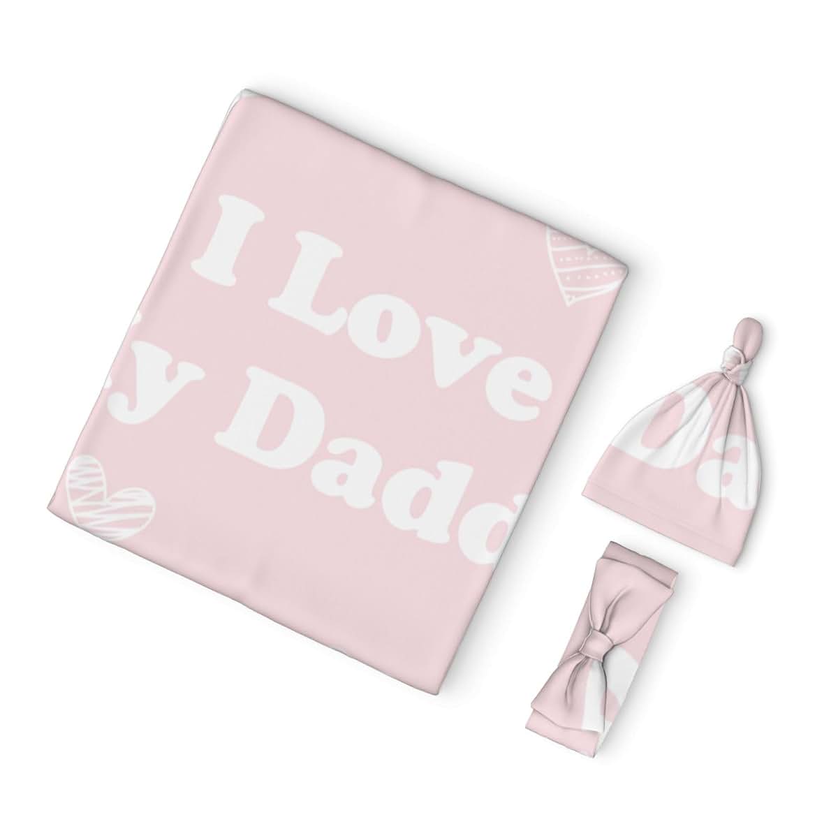 HavLik I Love My Daddy Swaddle Blanket And Headband Set (photo 2)