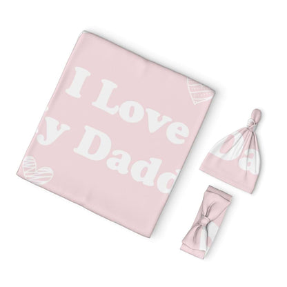 HavLik I Love My Daddy Swaddle Blanket And Headband Set (photo 2)