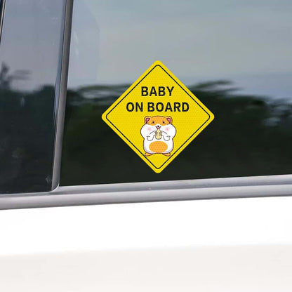 Dreothy Baby On Board Reflective Car Stickers