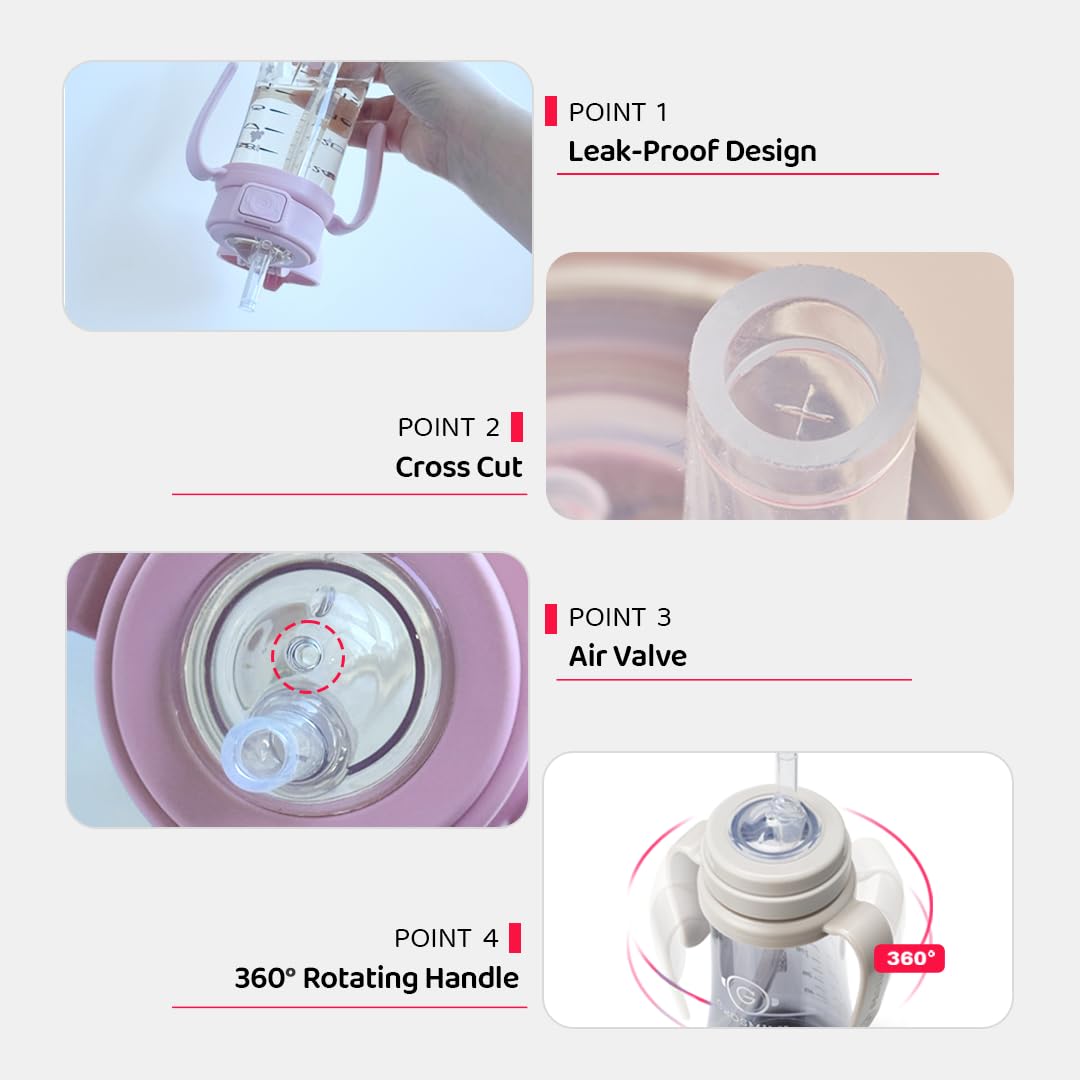 Grosmimi Baby Straw Cup Spill Proof