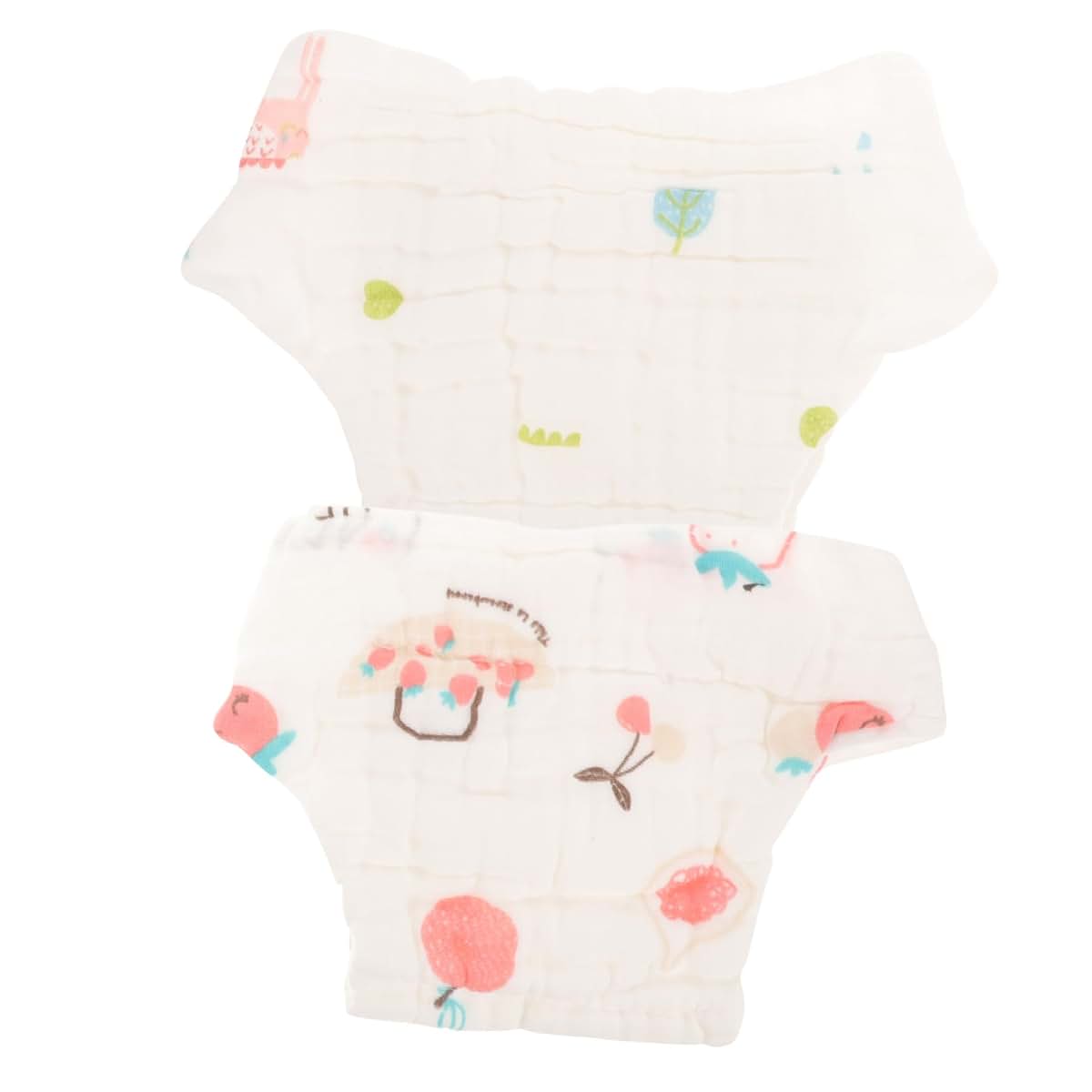 BabyOneStop Cotton Gauze Reusable Baby Diaper Pants, 2-Pack for Newborn