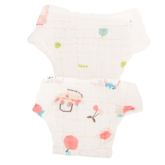 BabyOneStop Cotton Gauze Reusable Baby Diaper Pants, 2-Pack for Newborn