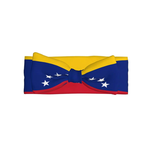 ZZYYDS Baby Flag of Venezuela printed bow headband, fashionable and cute, soft and skin-friendly, good elasticity
