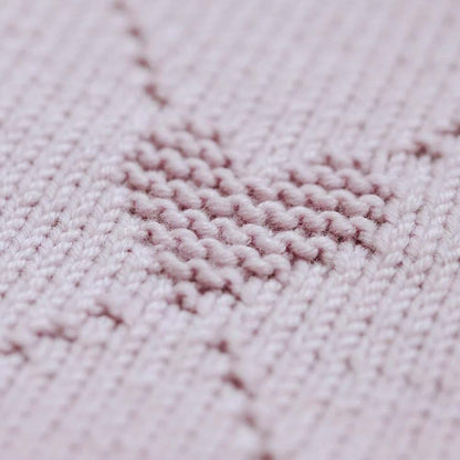 LullabyMall Baby Knit Blanket With Embossed Heart Pattern In Beige (photo 2)