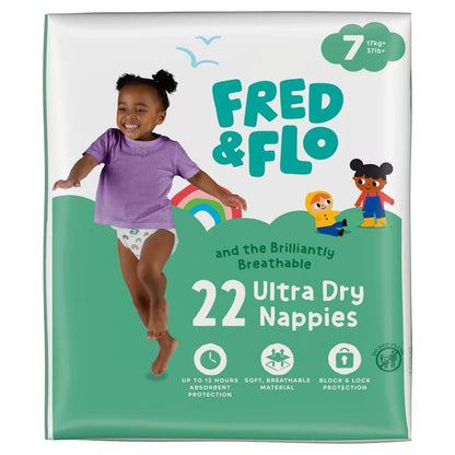 2X Fred & Flo Size 7 Nappies 22 Pack (photo 2)