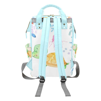 Nzoohy Sea Turtle Personalized Diaper Backpack With Custom Name (photo 4)