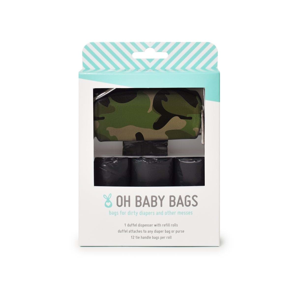 Oh Baby Bags Duffel Dispenser Gift Box - Green Camo
