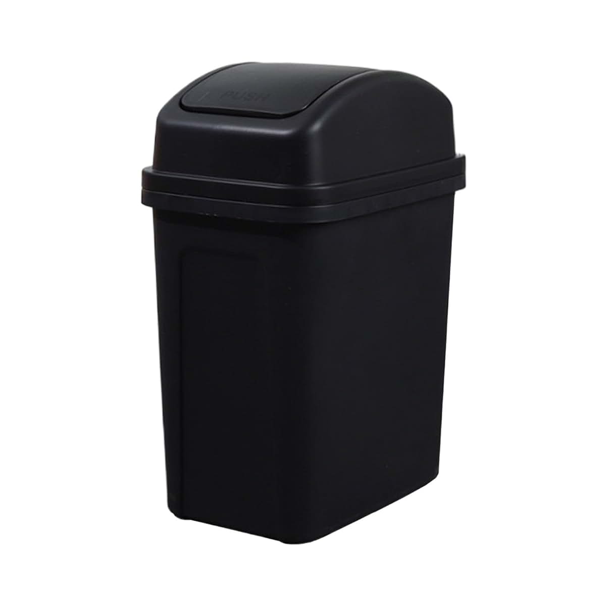 KELINFONG 5.5 Gallon Black Bathroom Trash Can with Swing Lid, Small Slim Compact Plastic Small Garbage