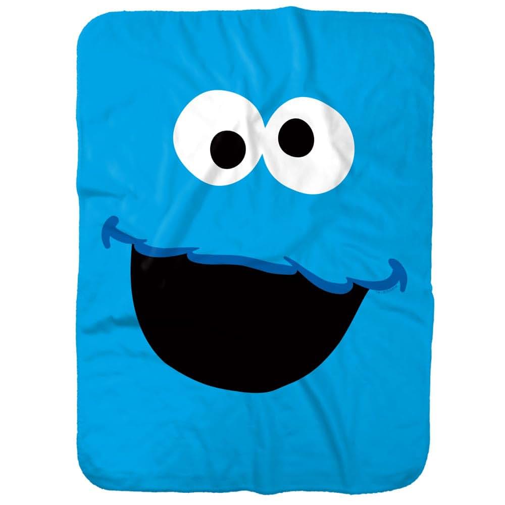 Sesame Street Cookie Monster Sherpa Baby Blanket, 30x40 Inch, Unisex