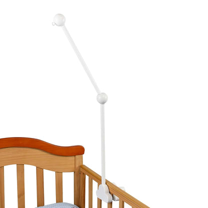Hleeduo 27 Inch White Wooden Crib Mobile Arm for Nursery Decor
