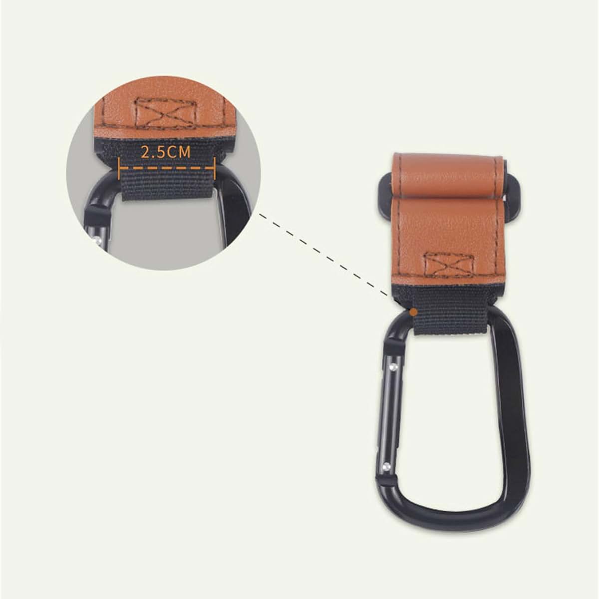ZHENZQ Pram Hook Diaper Bag Carabiner Hanging Hook Multi-Purpose Climbing Hooks for Grocery Shopping Bag (photo 2)