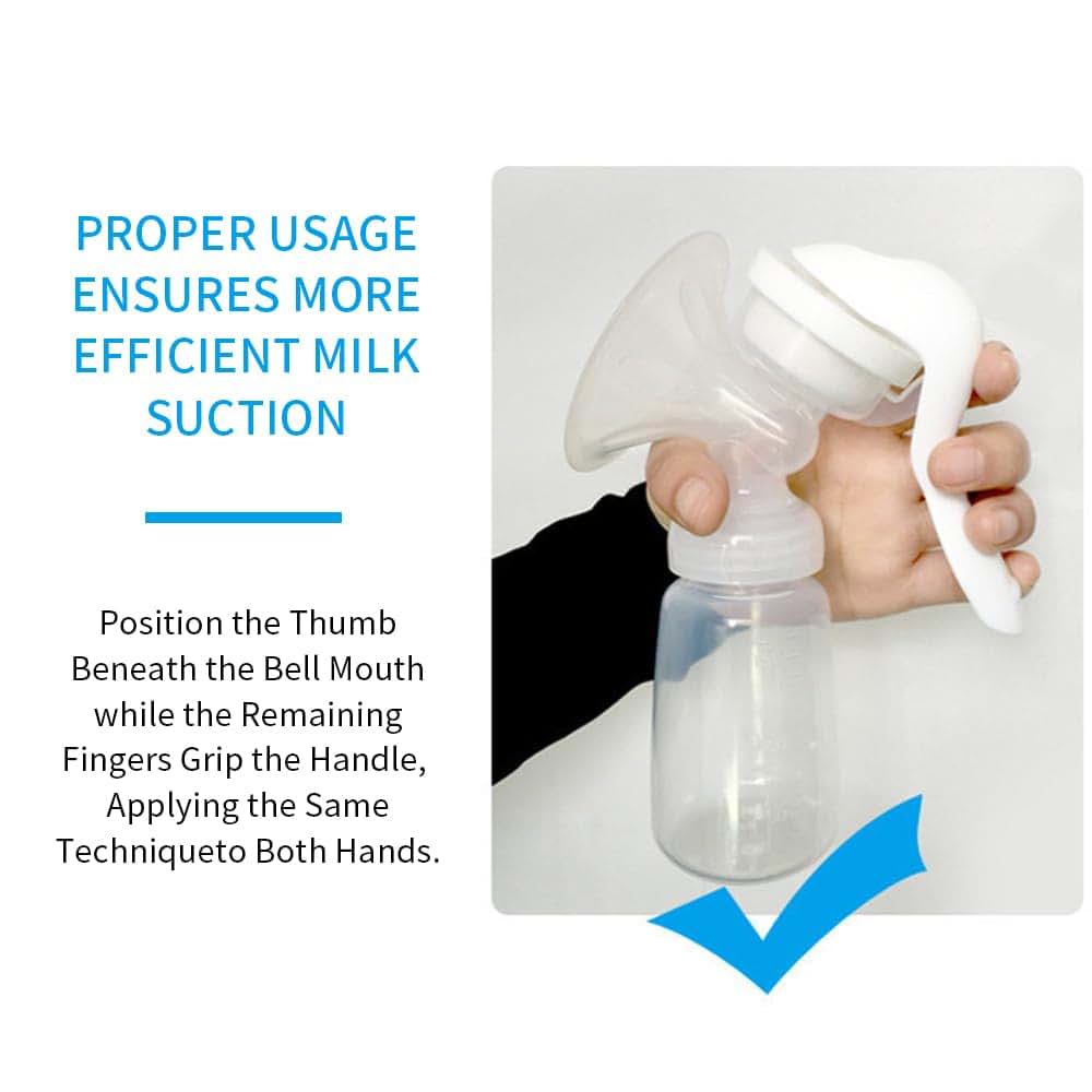 Metanthou Manual Breast Pump with Painless Breast Soak Silicone Flange, 3 Level Adjustable Pressure Anti-Backflow (photo 4)