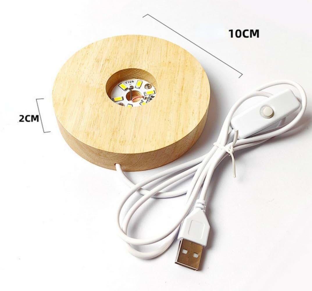 Anso USB Display Stand Base With Warm LED Light 100mm