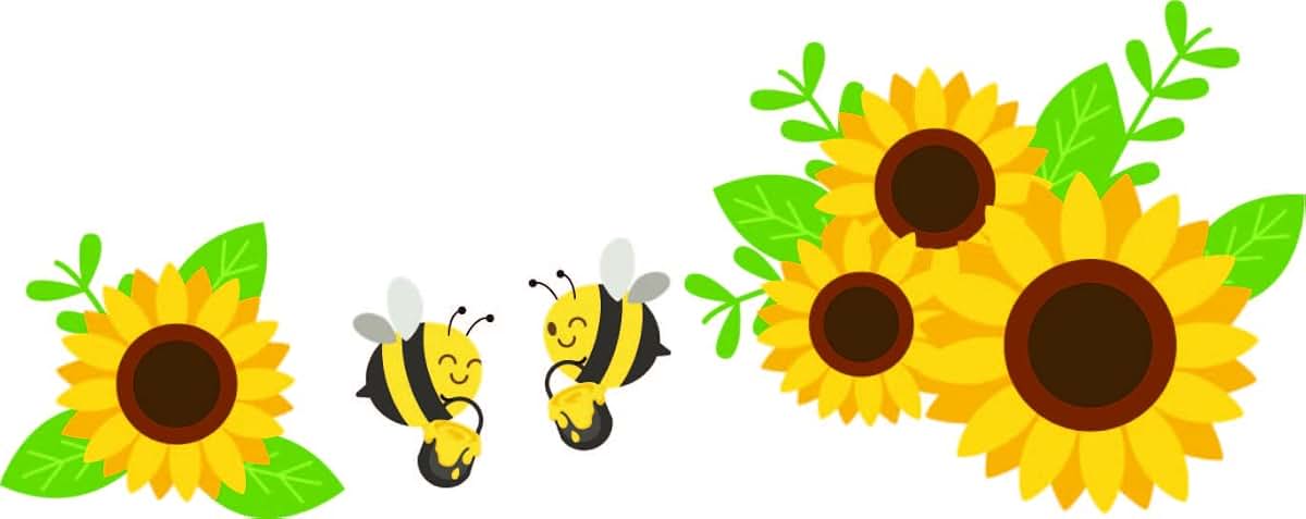 Yellow Sunflower and Bee Vinyl Adhesive Wall Decal for Nursery Decor
