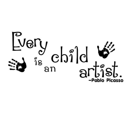 WallPlaza Every Child is an Artist Wall Decal-Inspirational Lettering