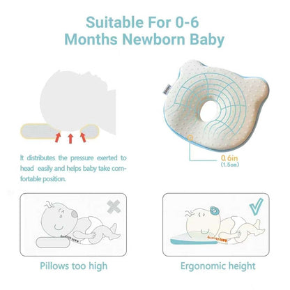 CIRIRE Memory Foam Baby Cushion Soft Cozy Machine-Washable, Head and Neck Support Breathable Anti-Slip Design for (photo 4)