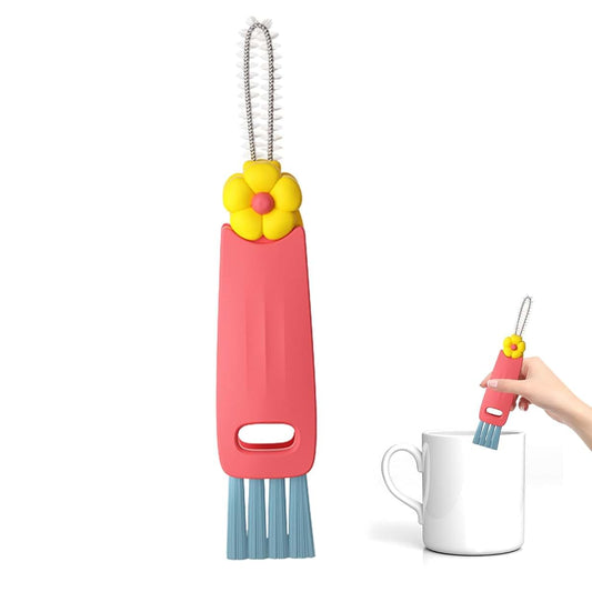Biniveil 3 in 1 Cup Lid Cleaning Brush | Multifunctional Cleaning Brush Portable Cup Lid Cleaner with Brush | Cup Lid