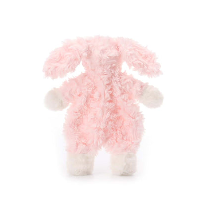 Apricot Lamb Pink Flower Bunny Rabbit Security Blanket Soft Loveys For Babies, 10 Inches For Infant And Toddlers