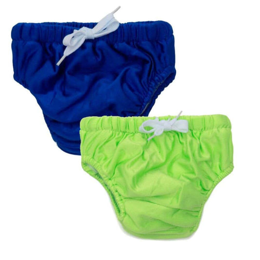 KaWaii Baby Reusable Swim Diapers, Swimming Pants for Boys & Girls Water Park Swim Lesson Unisex (S) 12-25 lbs, 2-Pack
