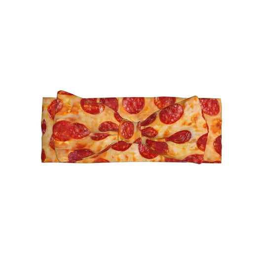 JaoXer 3D Pizza Pepperoni Baby Bow Headband – Soft Bow Hair Accessories for Baby, Newborn, Infants, Toddlers and Kids