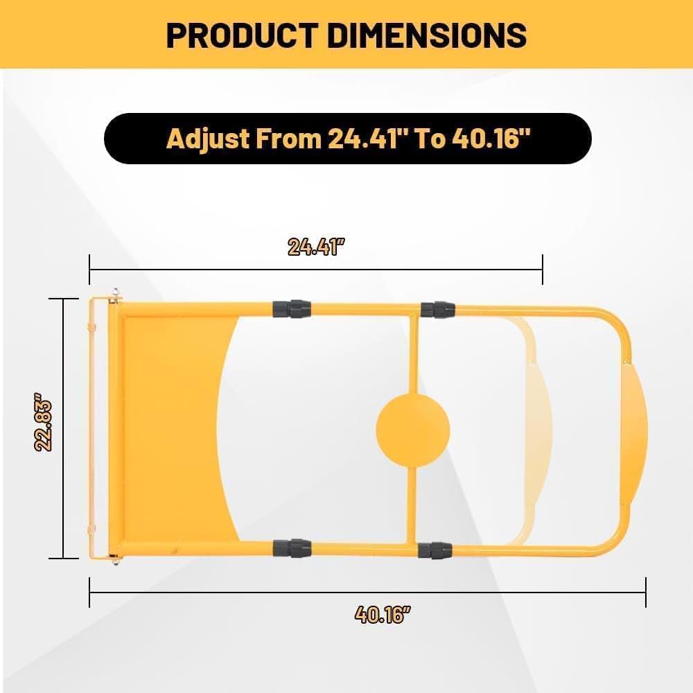 YeeoyGage Yeeoy 24" to 40" Spring-Loaded Safety Swing Gate, Powder Coated Yellow (photo 3)